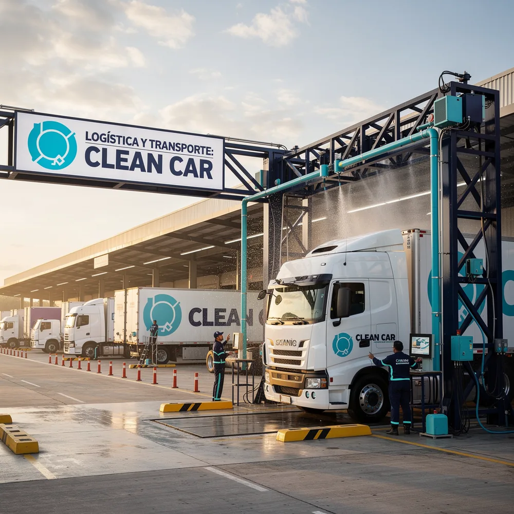 Lavado de camiones y flotas Clean Car en patio logístico